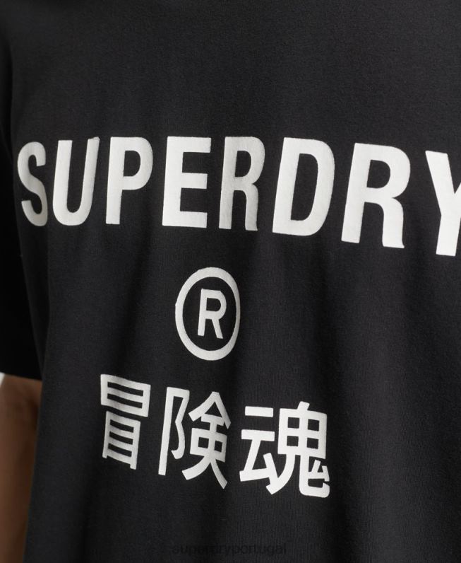 camiseta esportiva code core homens preto roupas Superdry 2208H4841