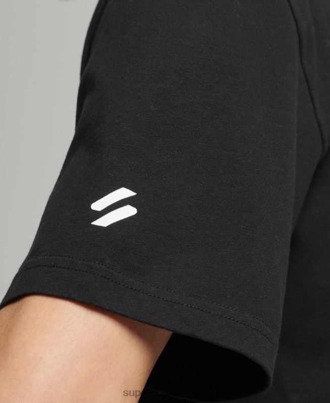 camiseta esportiva code core homens preto roupas Superdry 2208H4841