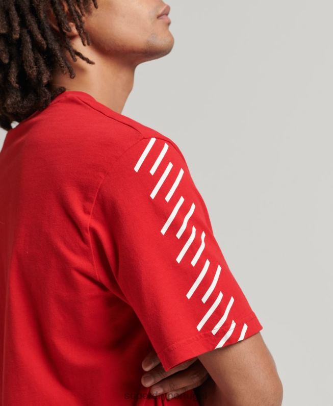 camiseta esportiva code core homens vermelho roupas Superdry 2208H4937