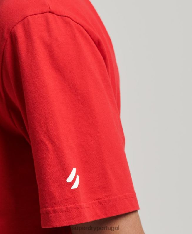 camiseta esportiva code core homens vermelho roupas Superdry 2208H4937