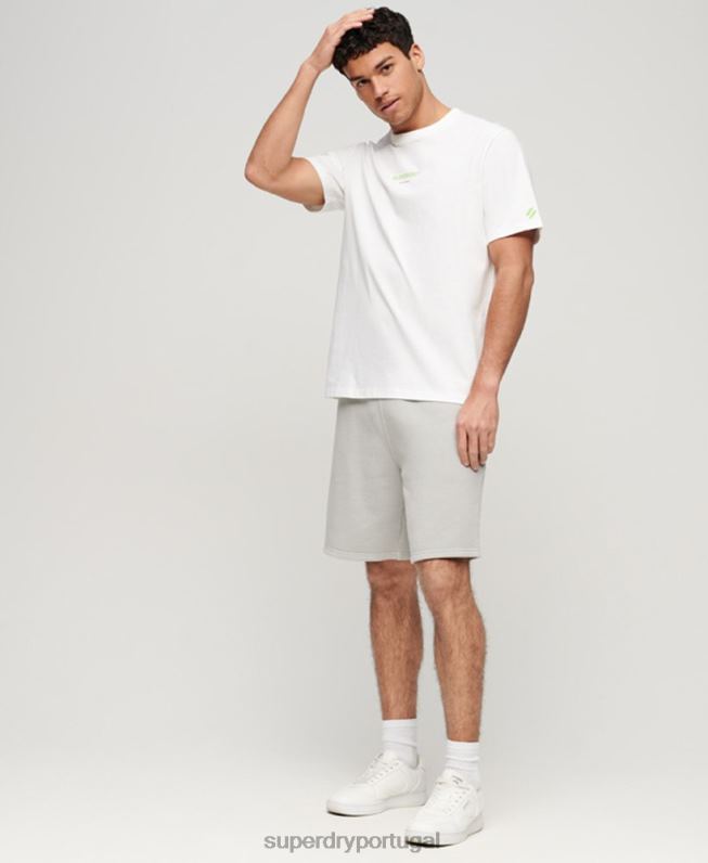 camiseta esportiva homens branco roupas Superdry 2208H79