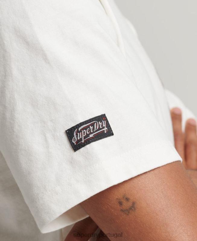 camiseta gráfica suika homens branco roupas Superdry 2208H4843