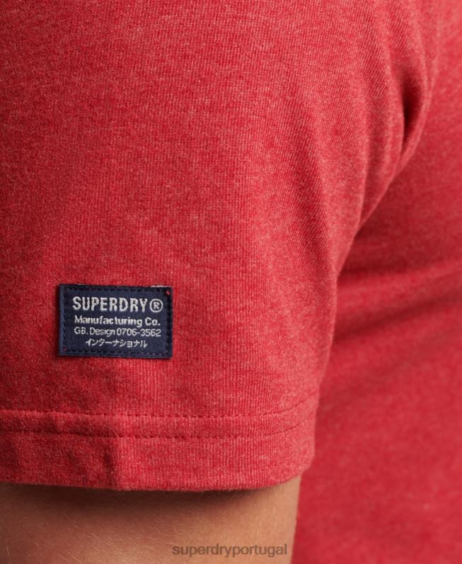 camiseta marl com logo corporativo vintage homens vermelho roupas Superdry 2208H4826