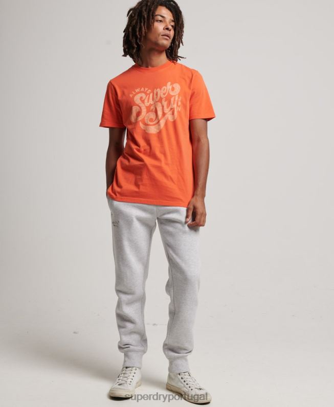 camiseta roteiro nostalgia homens laranja roupas Superdry 2208H4911
