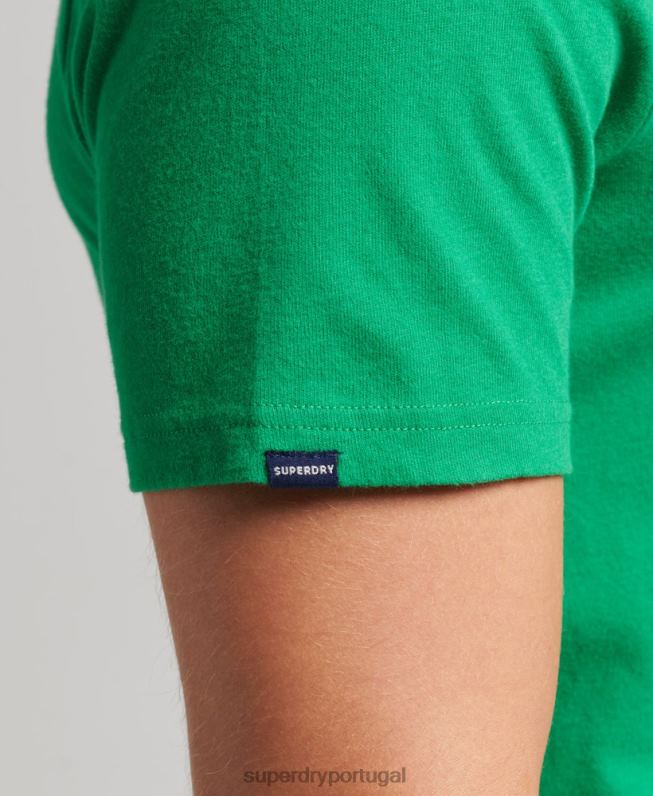 camiseta vintage com logo soda pop homens verde roupas Superdry 2208H4797