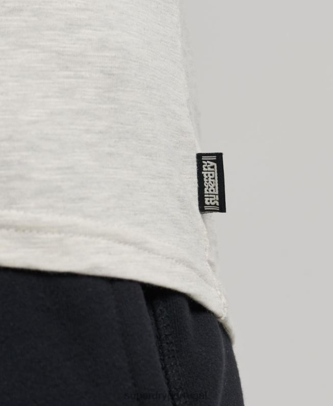 camiseta vintage de gravadora homens cinza roupas Superdry 2208H6359