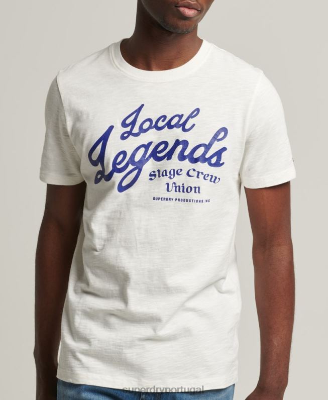 camiseta vintage de loja de produtos homens branco roupas Superdry 2208H4975
