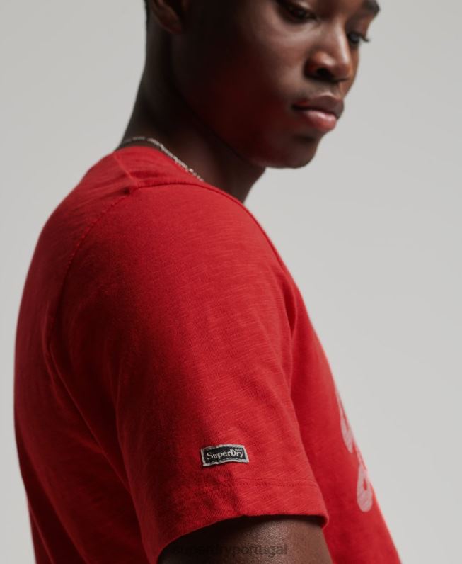 camiseta vintage de loja de produtos homens vermelho roupas Superdry 2208H4976