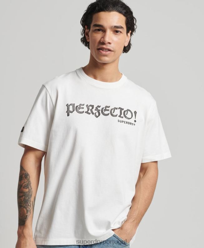 camiseta vintage surfer ranchero homens branco roupas Superdry 2208H4836
