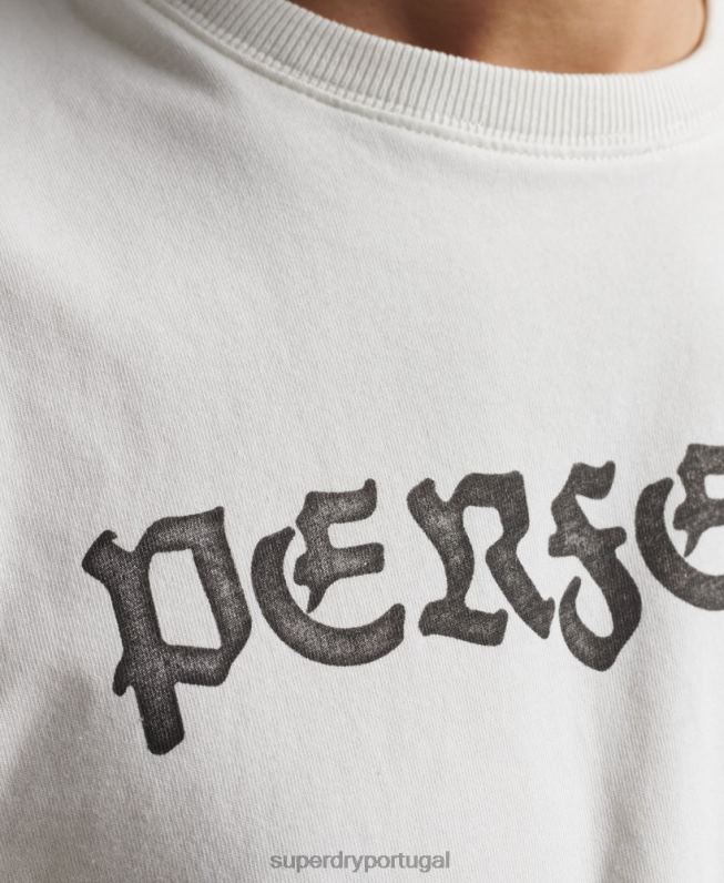 camiseta vintage surfer ranchero homens branco roupas Superdry 2208H4836