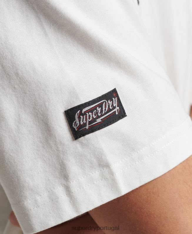 camiseta vintage surfer ranchero homens branco roupas Superdry 2208H4836