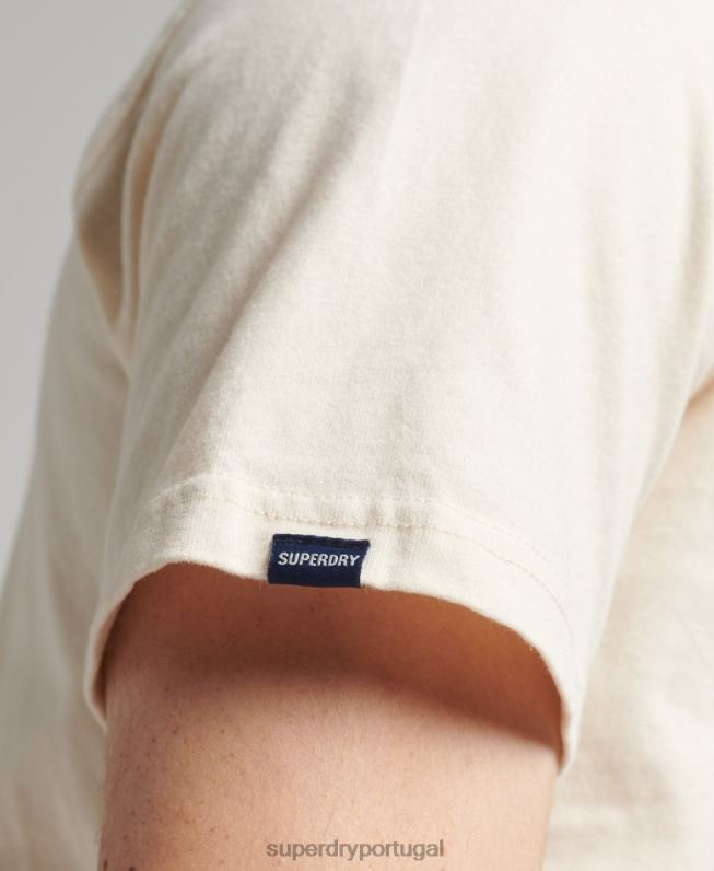 camiseta vintage tab homens creme roupas Superdry 2208H4899