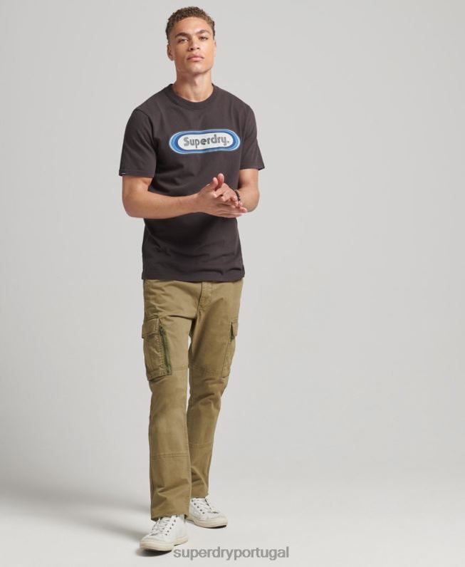 camiseta vintage tab homens marrom roupas Superdry 2208H4808