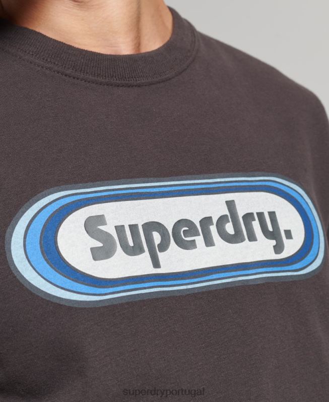 camiseta vintage tab homens marrom roupas Superdry 2208H4808