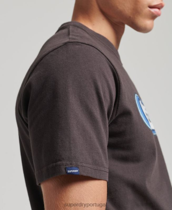 camiseta vintage tab homens marrom roupas Superdry 2208H4808