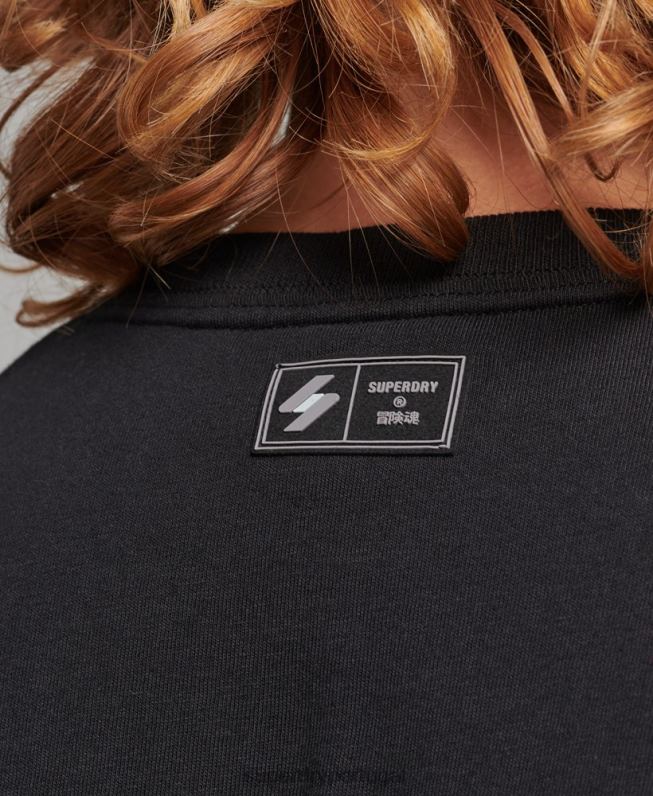 excesso de camiseta solta homens preto roupas Superdry 2208H4927