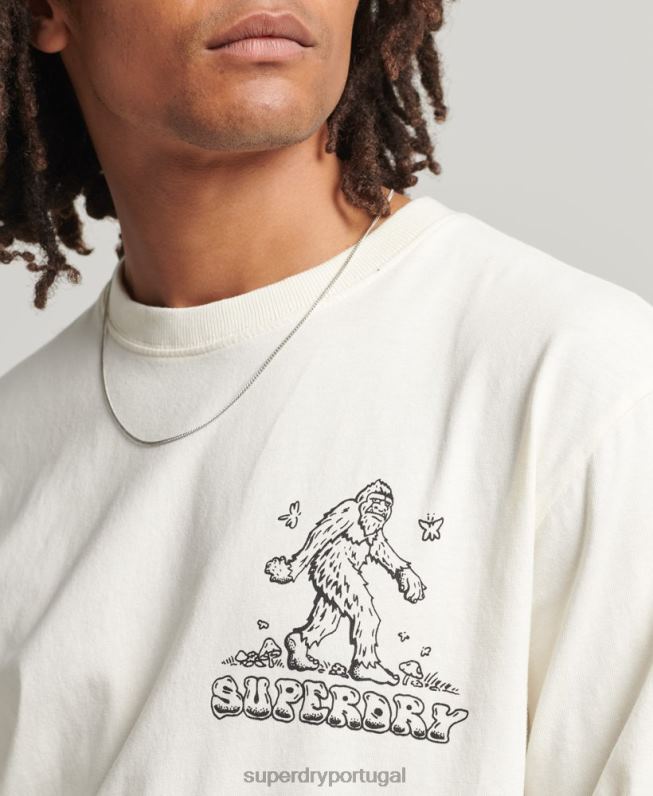 na floresta blusa de manga longa homens branco roupas Superdry 2208H1538