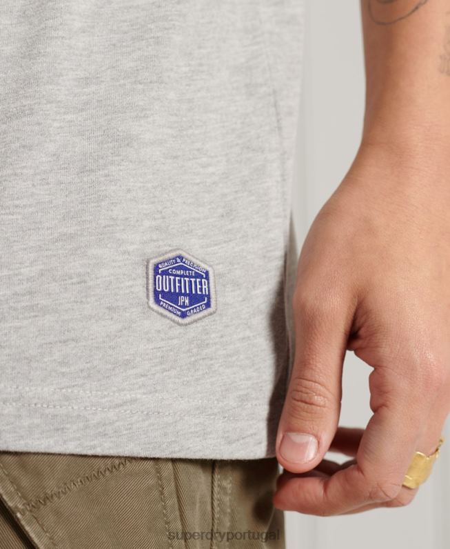 t-shirt estampada mountain descontraída homens cinza roupas Superdry 2208H4915