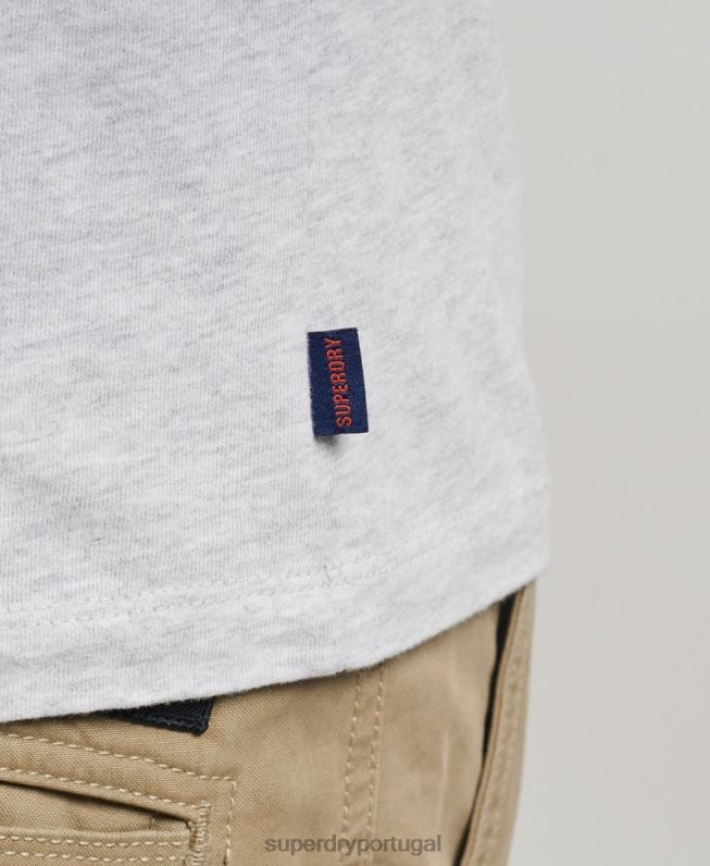 top de beisebol de manga comprida essencial de algodão orgânico homens verde roupas Superdry 2208H1464