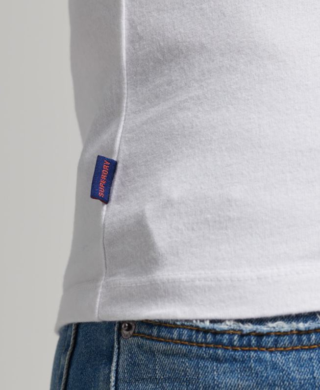 top de beisebol de manga comprida essencial de algodão orgânico homens verde roupas Superdry 2208H1496