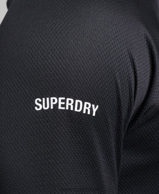 top de pescoço simulado de trem homens preto roupas Superdry 2208H5392