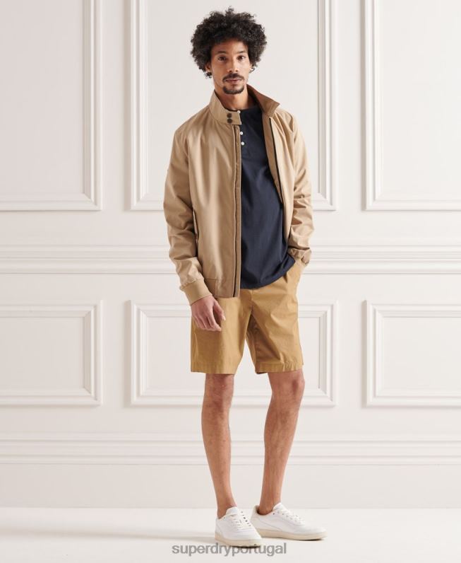 top henley essencial leve de algodão orgânico homens marinha roupas Superdry 2208H6489