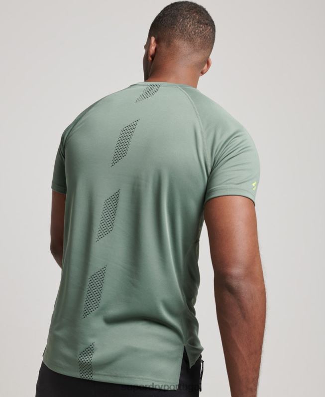 train active t-shirt de manga curta gráfica homens verde roupas Superdry 2208H1417
