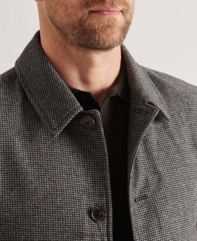 casaco de carro de lã leve de estúdios homens cinza roupas Superdry 2208H4624