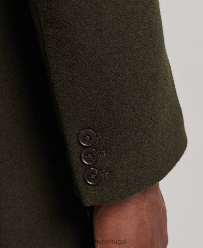 casaco de cidade de lã forro destacável homens verde roupas Superdry 2208H1043
