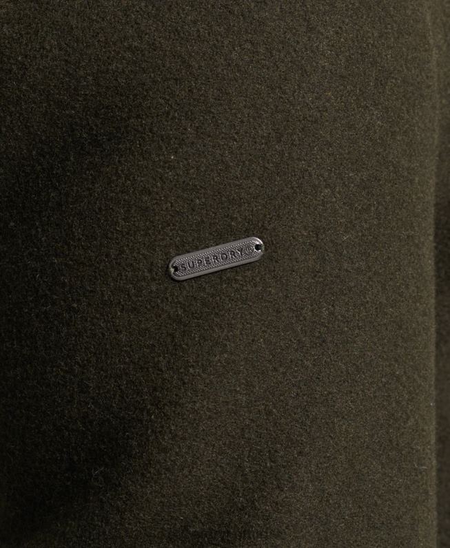 casaco de cidade de lã forro destacável homens verde roupas Superdry 2208H1043