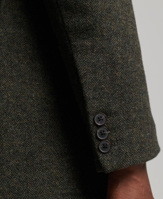 casaco de cidade de lã forro destacável homens verde roupas Superdry 2208H1113