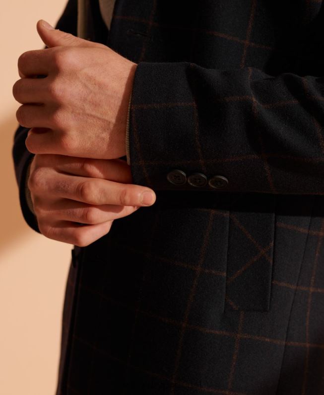 casaco de lã fundação homens marinha roupas Superdry 2208H1197