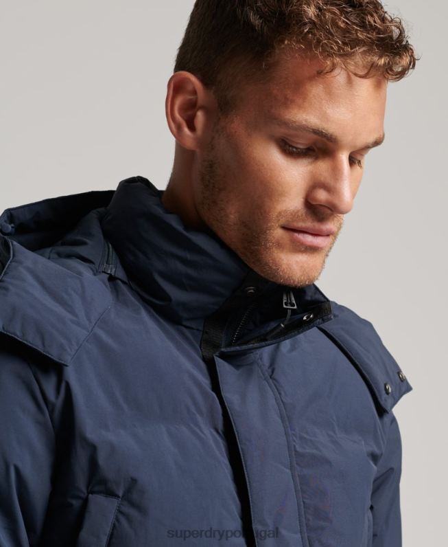 casaco de palangre homens marinha roupas Superdry 2208H4583
