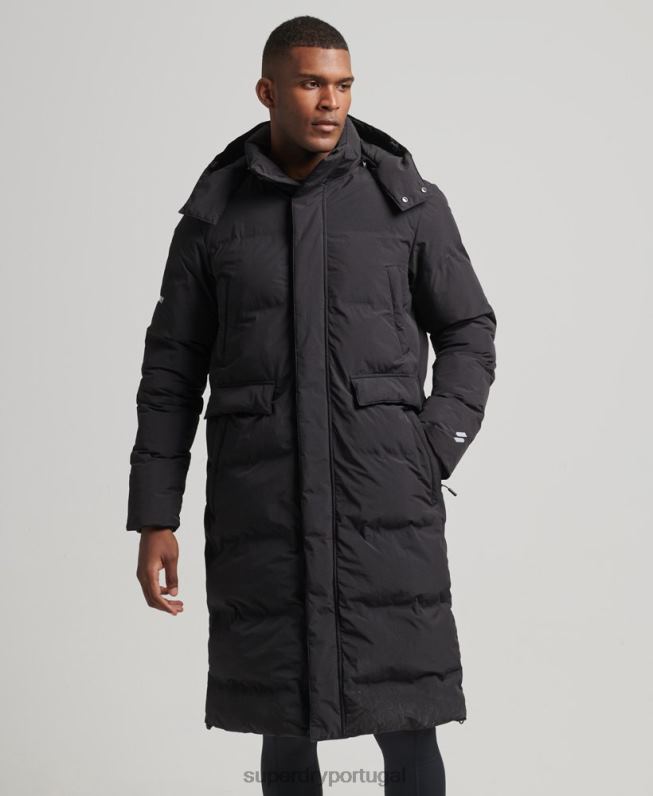 casaco de palangre homens preto roupas Superdry 2208H4489