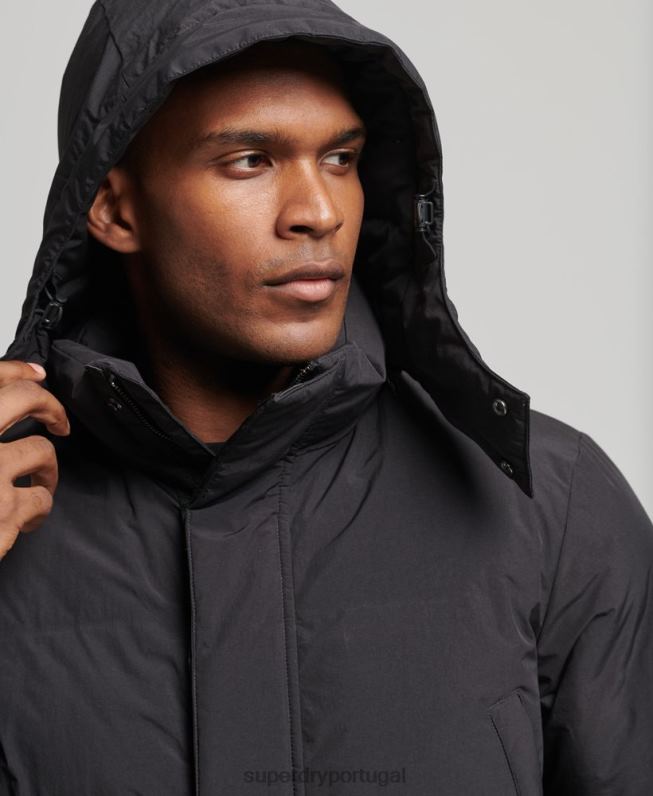 casaco de palangre homens preto roupas Superdry 2208H4489