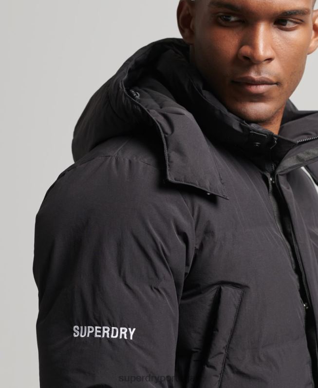 casaco de palangre homens preto roupas Superdry 2208H4489