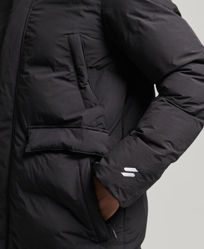 casaco de palangre homens preto roupas Superdry 2208H4489