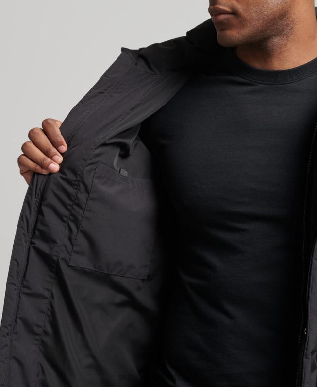 casaco de palangre homens preto roupas Superdry 2208H4489