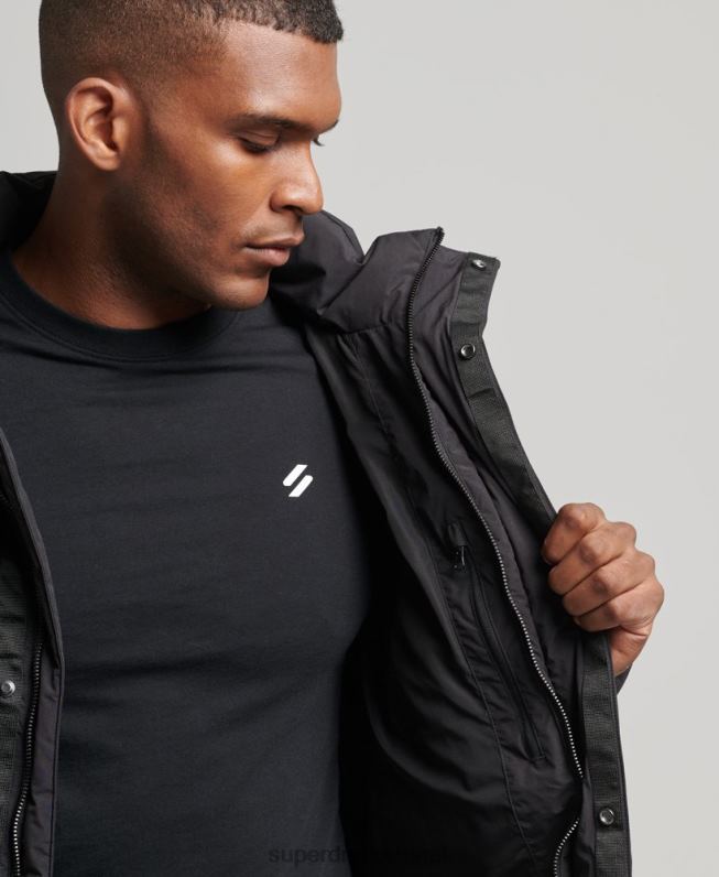 casaco de palangre homens preto roupas Superdry 2208H4489