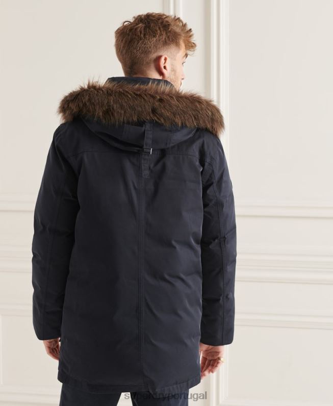 casaco everest down parka studios homens marinha roupas Superdry 2208H4578