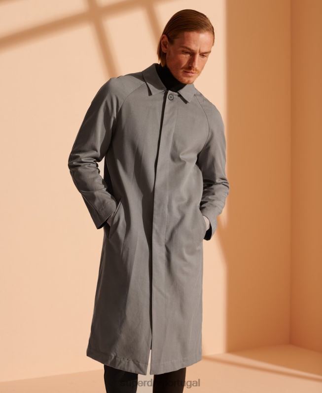 casaco mac clássico edição limitada homens cinza claro roupas Superdry 2208H1148