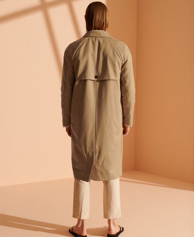 casaco mac clássico edição limitada homens marrom roupas Superdry 2208H4764