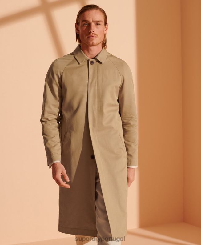 casaco mac clássico edição limitada homens marrom roupas Superdry 2208H4764