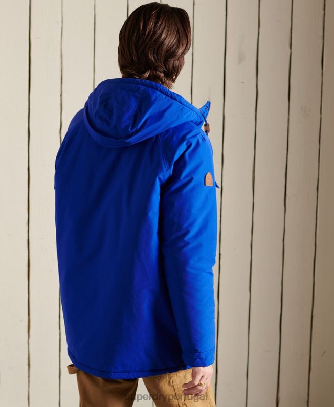 casaco parka acolchoado montanha homens azul roupas Superdry 2208H4684