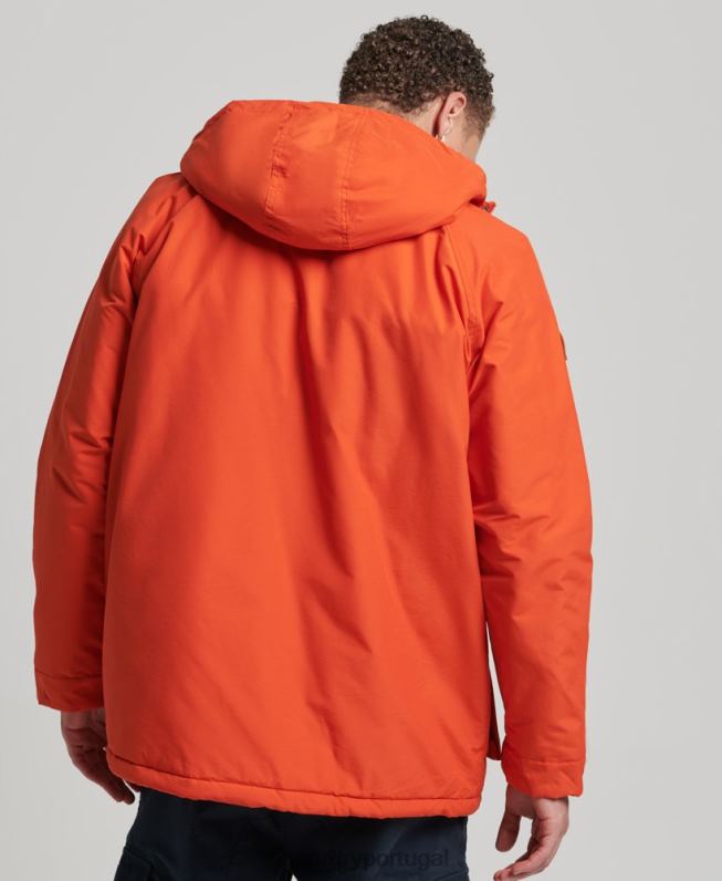 casaco parka acolchoado montanha homens laranja roupas Superdry 2208H4532