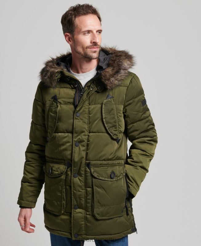 casaco parka chinook homens verde roupas Superdry 2208H4513