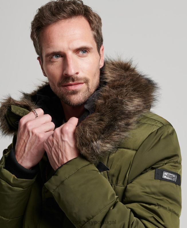 casaco parka chinook homens verde roupas Superdry 2208H4513