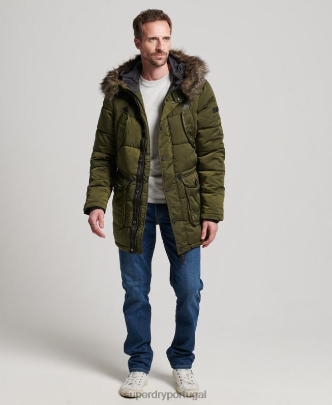 casaco parka chinook homens verde roupas Superdry 2208H4513