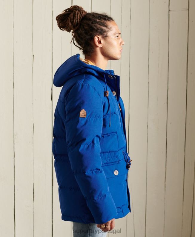 casaco parka de expedição de montanha homens azul roupas Superdry 2208H4537