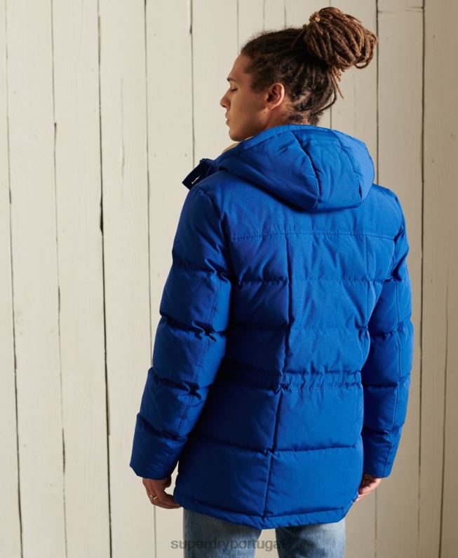 casaco parka de expedição de montanha homens azul roupas Superdry 2208H4537